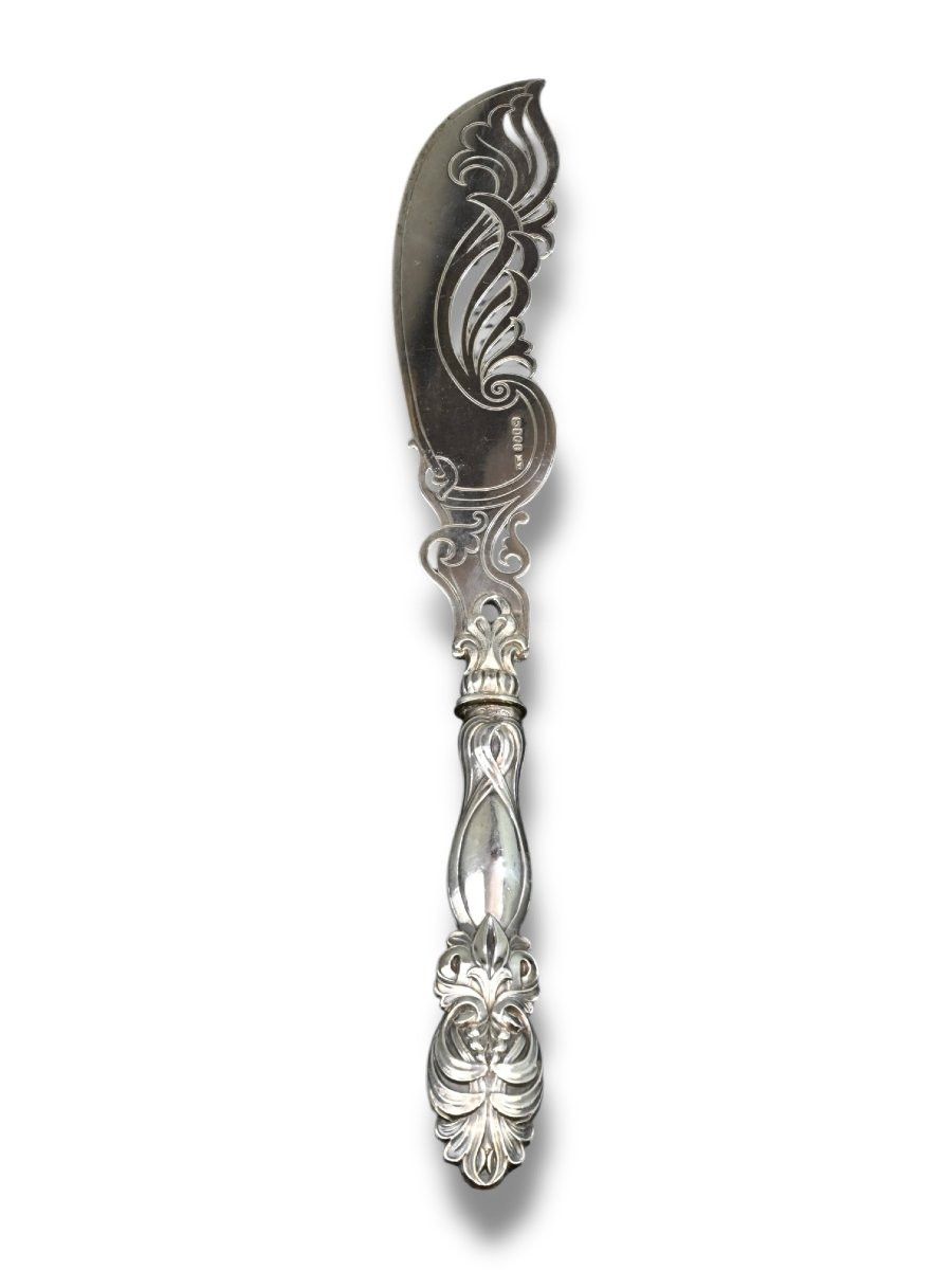 Set di Posate Da Dolce In Argento Sterling - Inghilterra 1850-photo-2